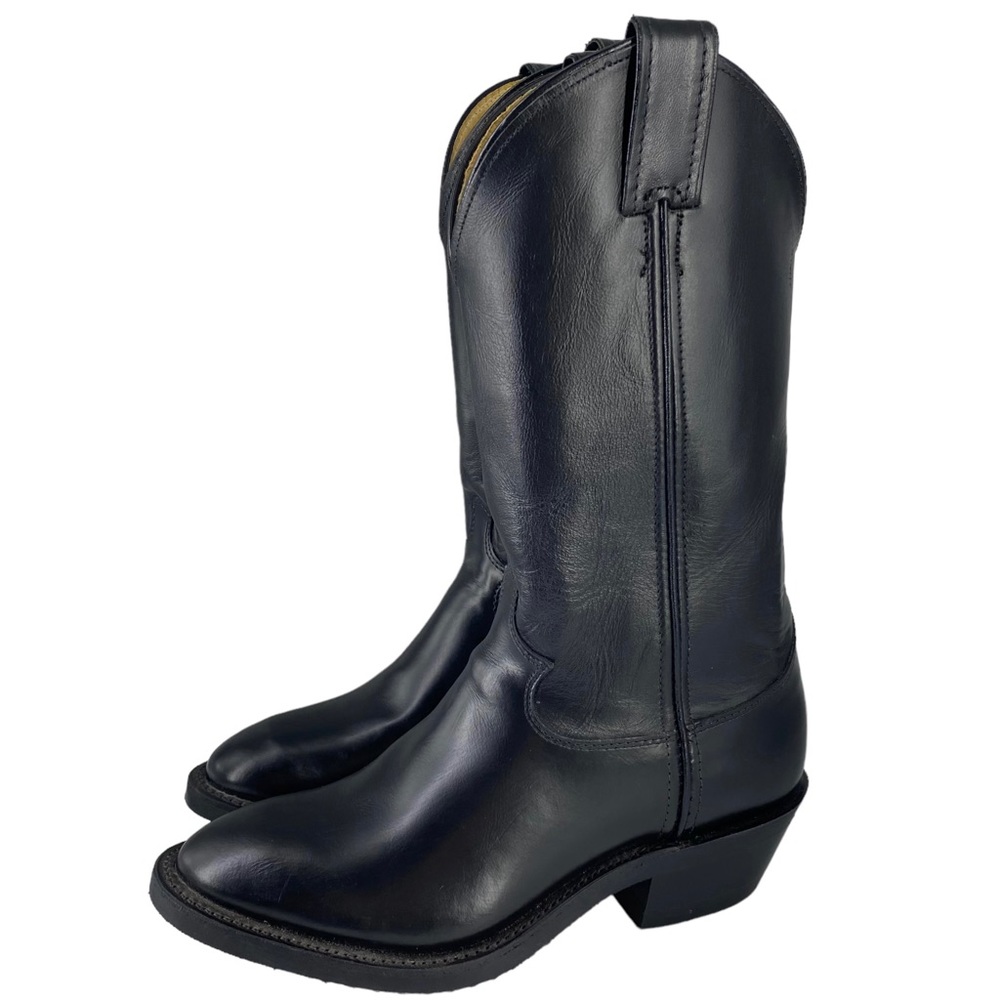 NEW Justin Boots Western Black Leather Heeled Size 8